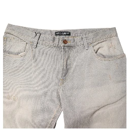 Light Gray Cotton Skinny Denim Jeans