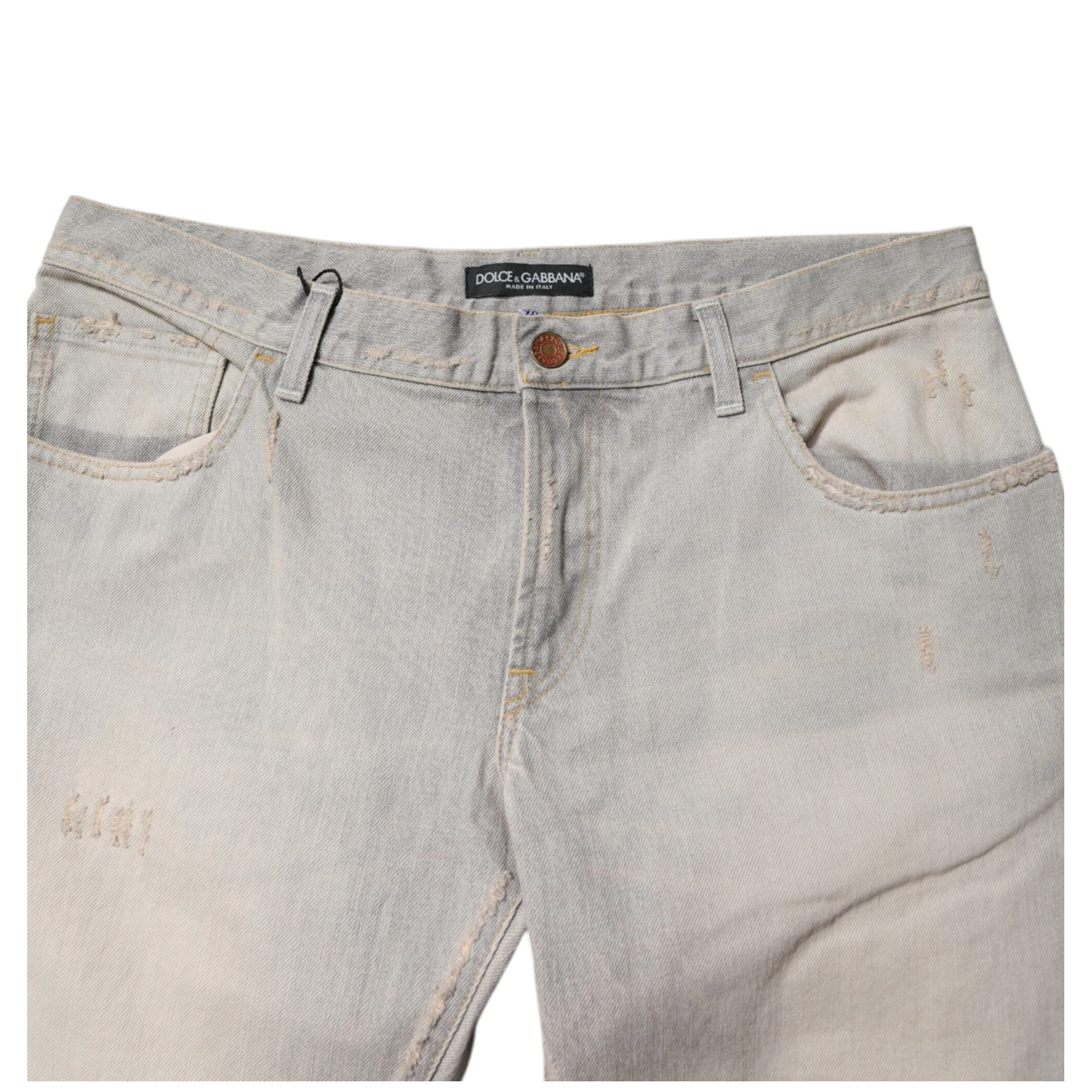 Light Gray Cotton Skinny Denim Jeans