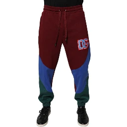 Multicolor Cotton Men Jogger Sweatpants Pants