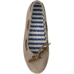 Beige Suede Lace Bow Loafers Ballet Flat Shoes