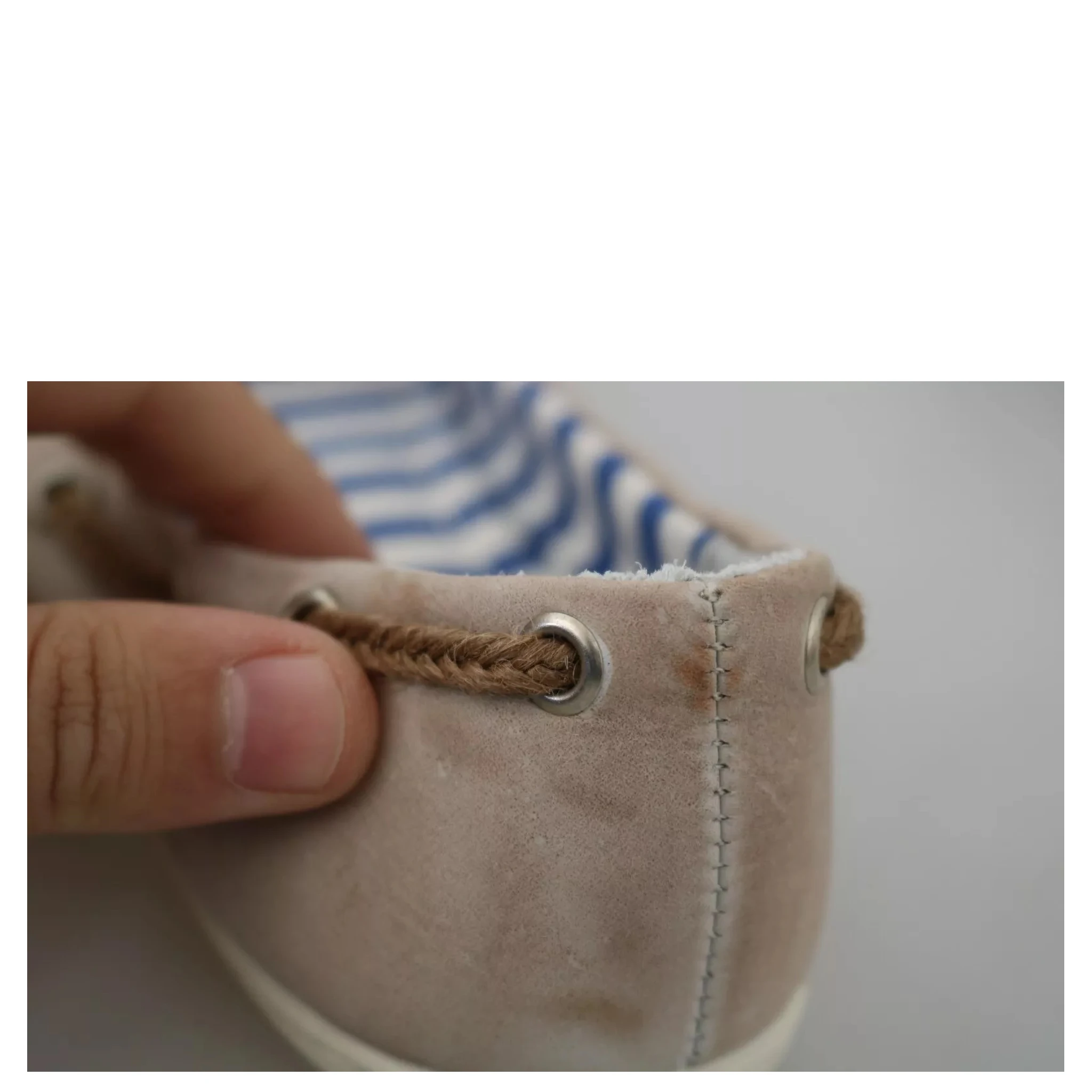 Beige Suede Lace Bow Loafers Ballet Flat Shoes