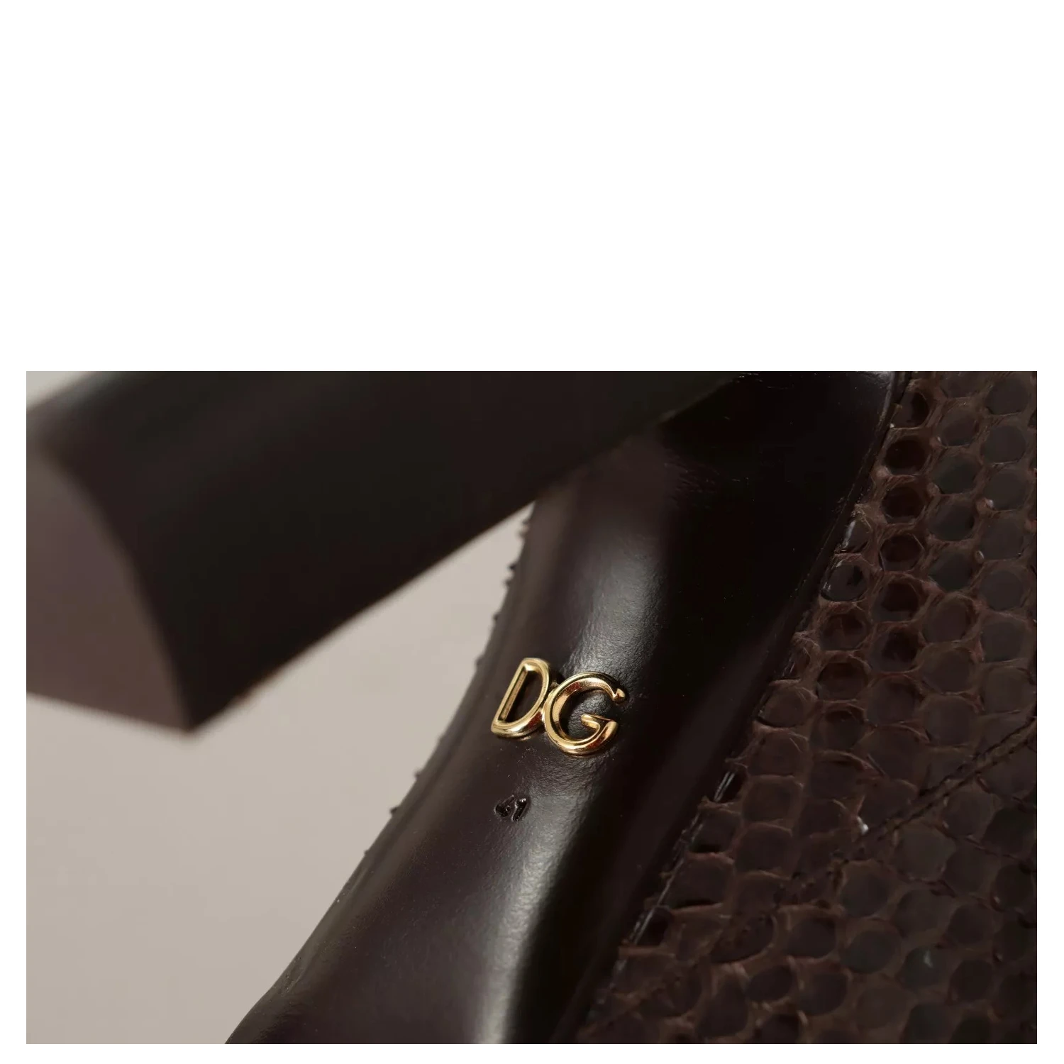 Brown Exotic Leather Heels High Boots Shoes