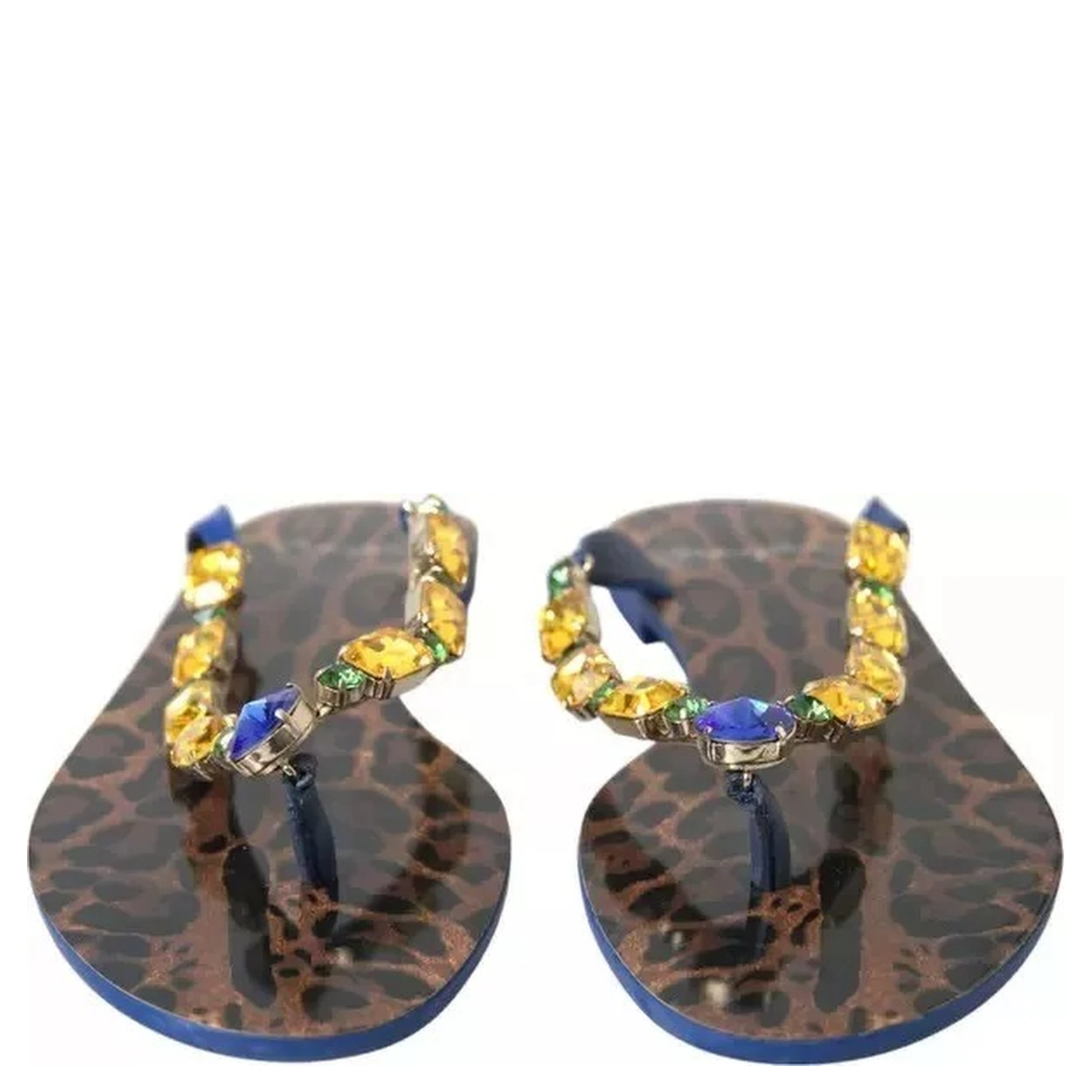 Blue Crystals Flats Sandals Beachwear Shoes