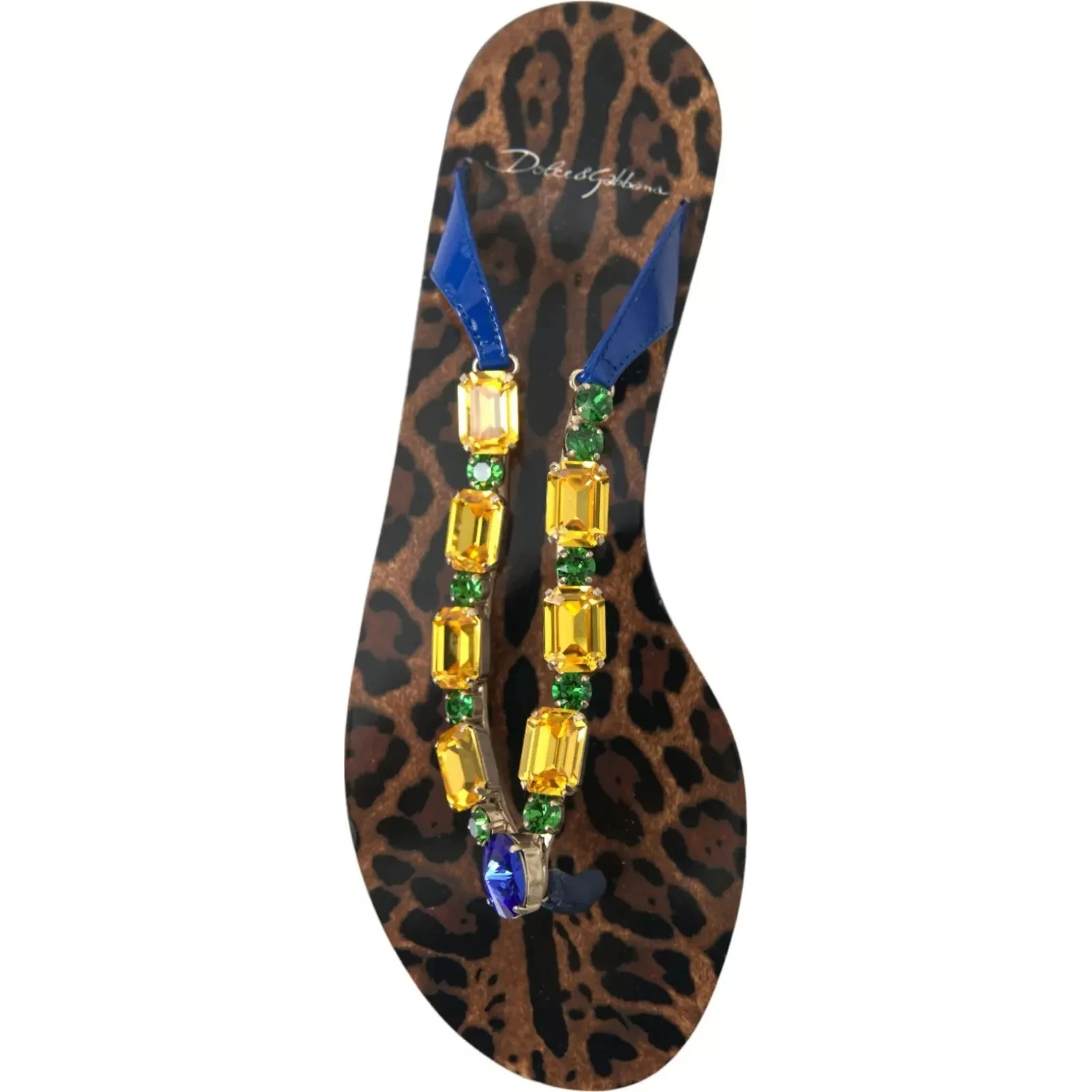 Blue Crystals Flats Sandals Beachwear Shoes