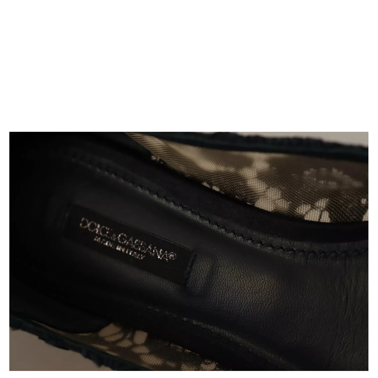 Blue Crystal Loafer Lace Ballet Flats Shoes