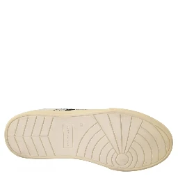 White Leather Crystal Embellished Sneakers Shoes