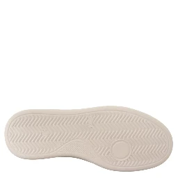 Silver Full Grain Leather Lace Up Sneakers Shoes