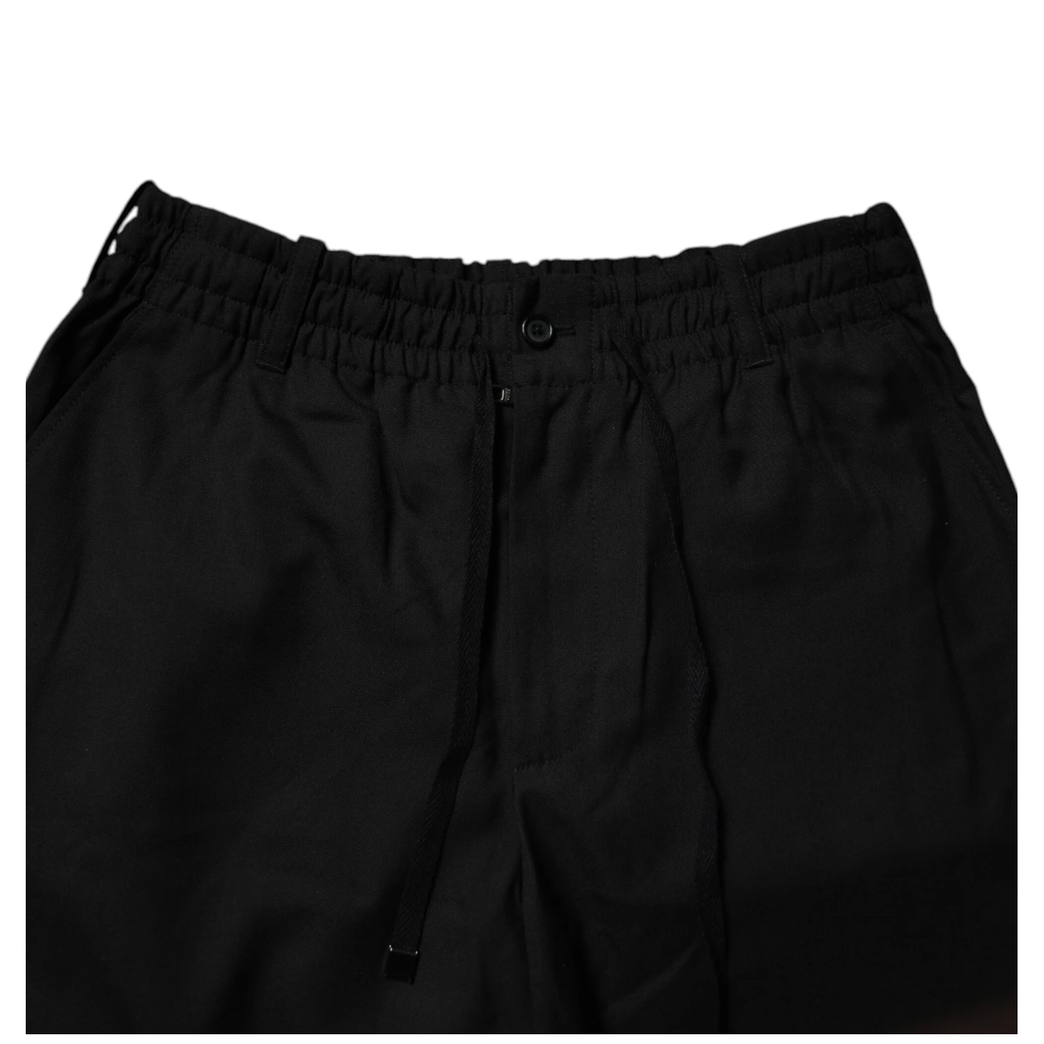 Black Polyester Men Cropped Pants