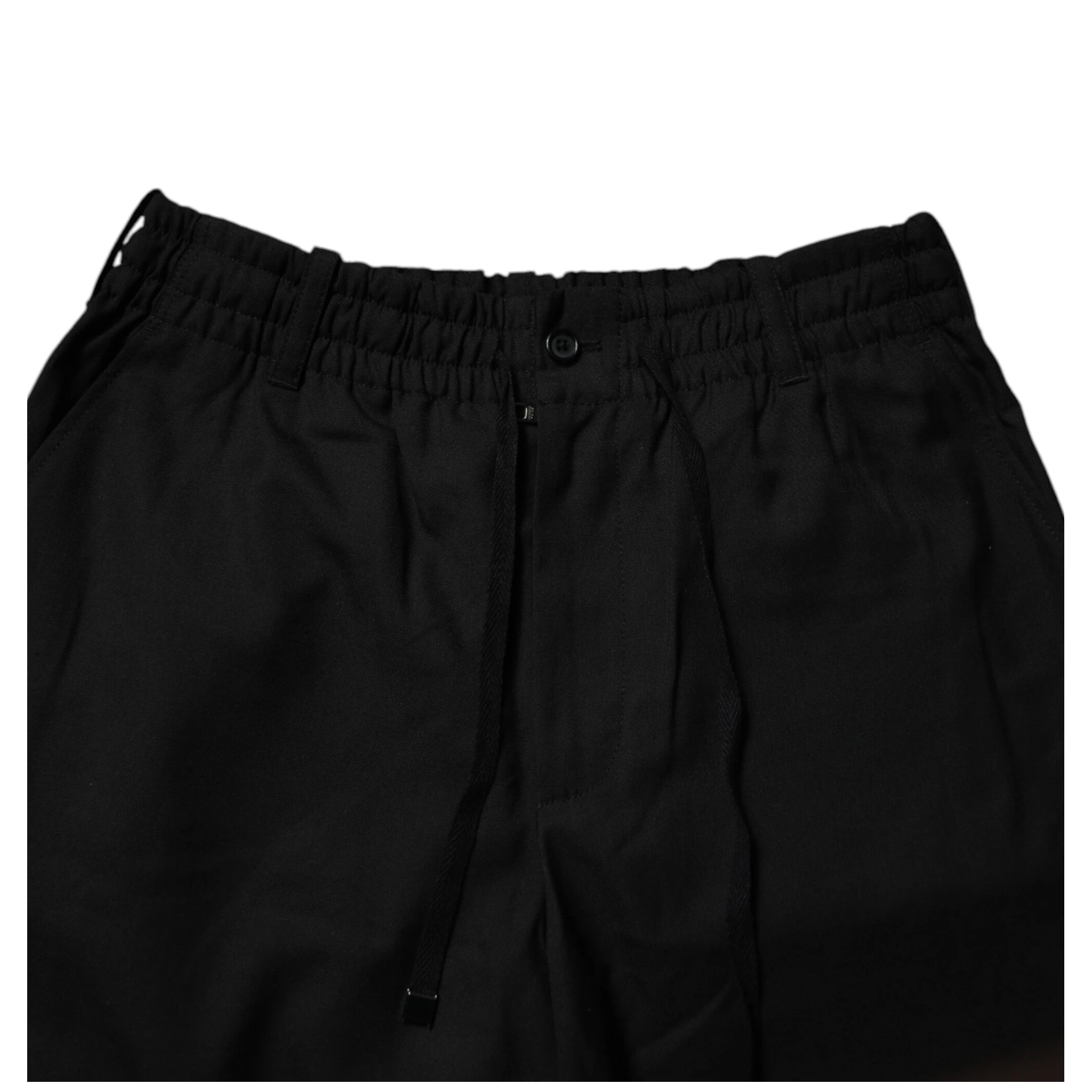 Black Polyester Men Cropped Pants