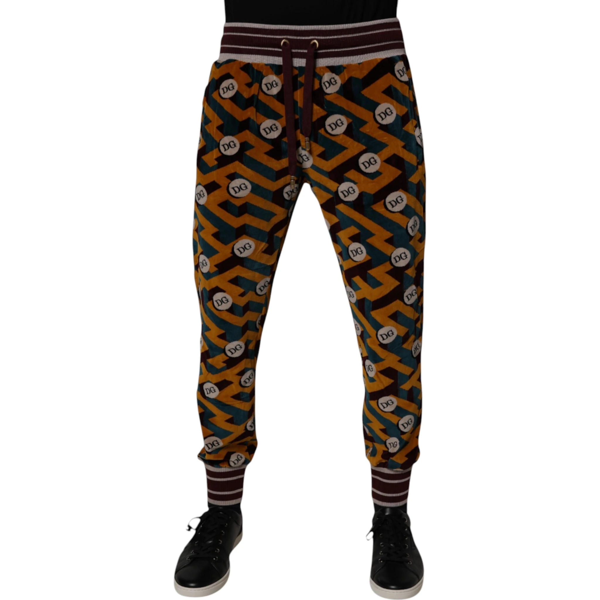 Multicolor Logo Monogram Jogger Sweatpants Pants