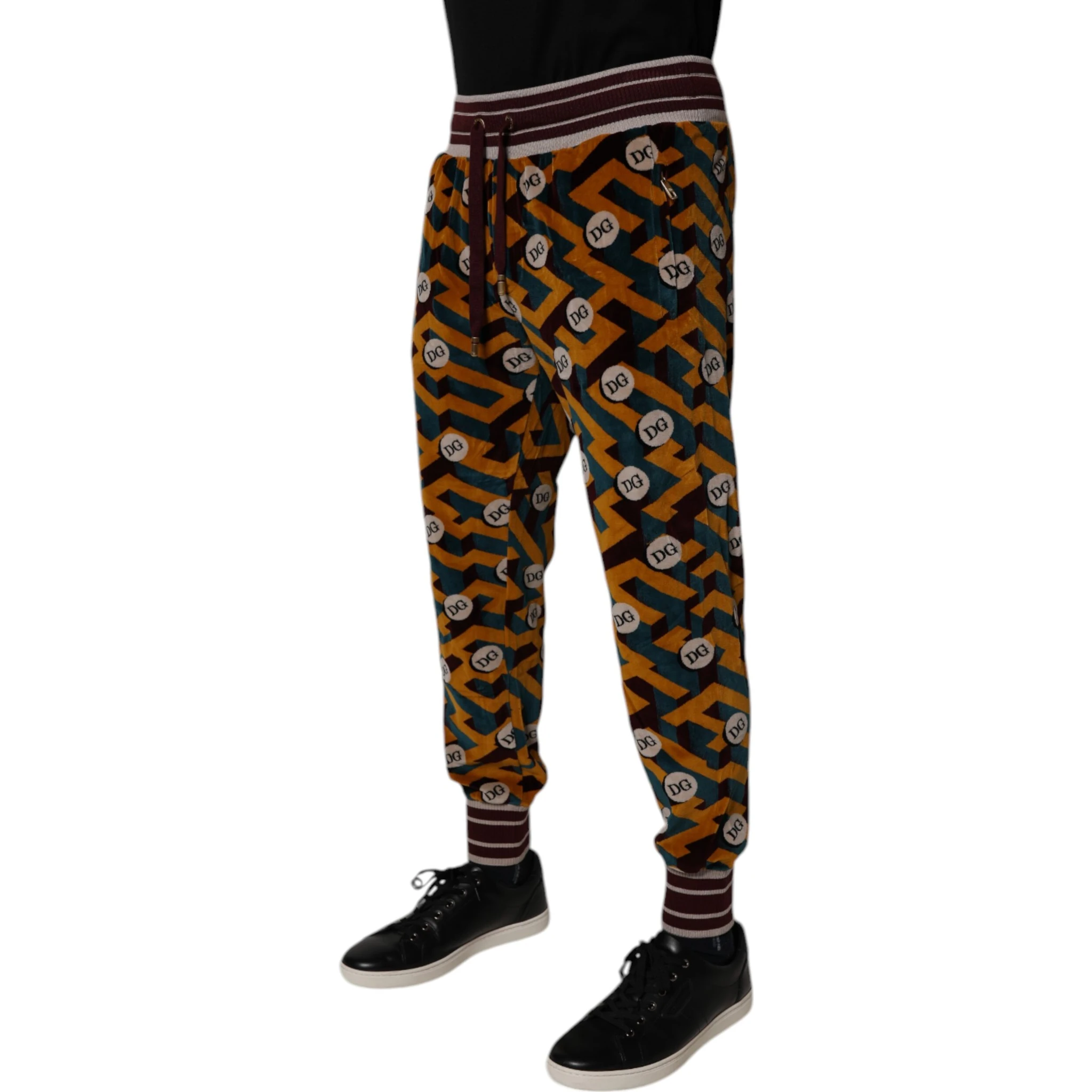 Multicolor Logo Monogram Jogger Sweatpants Pants