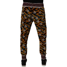 Multicolor Logo Monogram Jogger Sweatpants Pants