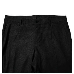 Black Virgin Wool MenSkinny Dress Formal Pants