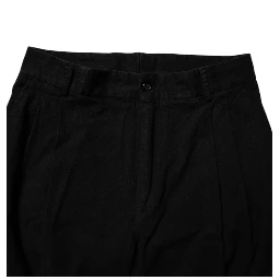 Black Cotton Stretch Skinny Pants