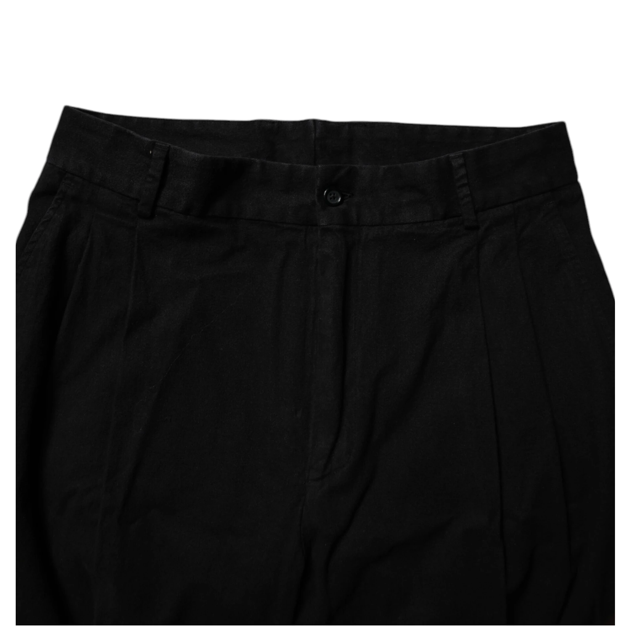 Black Cotton Stretch Skinny Pants