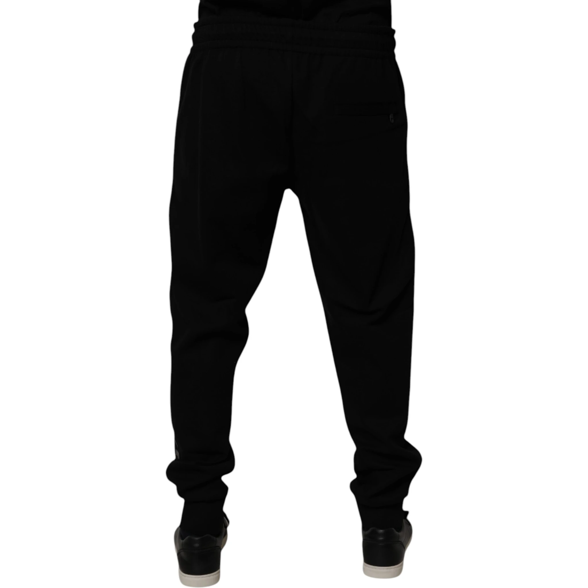 Black Cotton Blend Jogger Sweatpants Pants