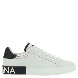 White Calf Leather Bos Taurus Low Top Sneakers