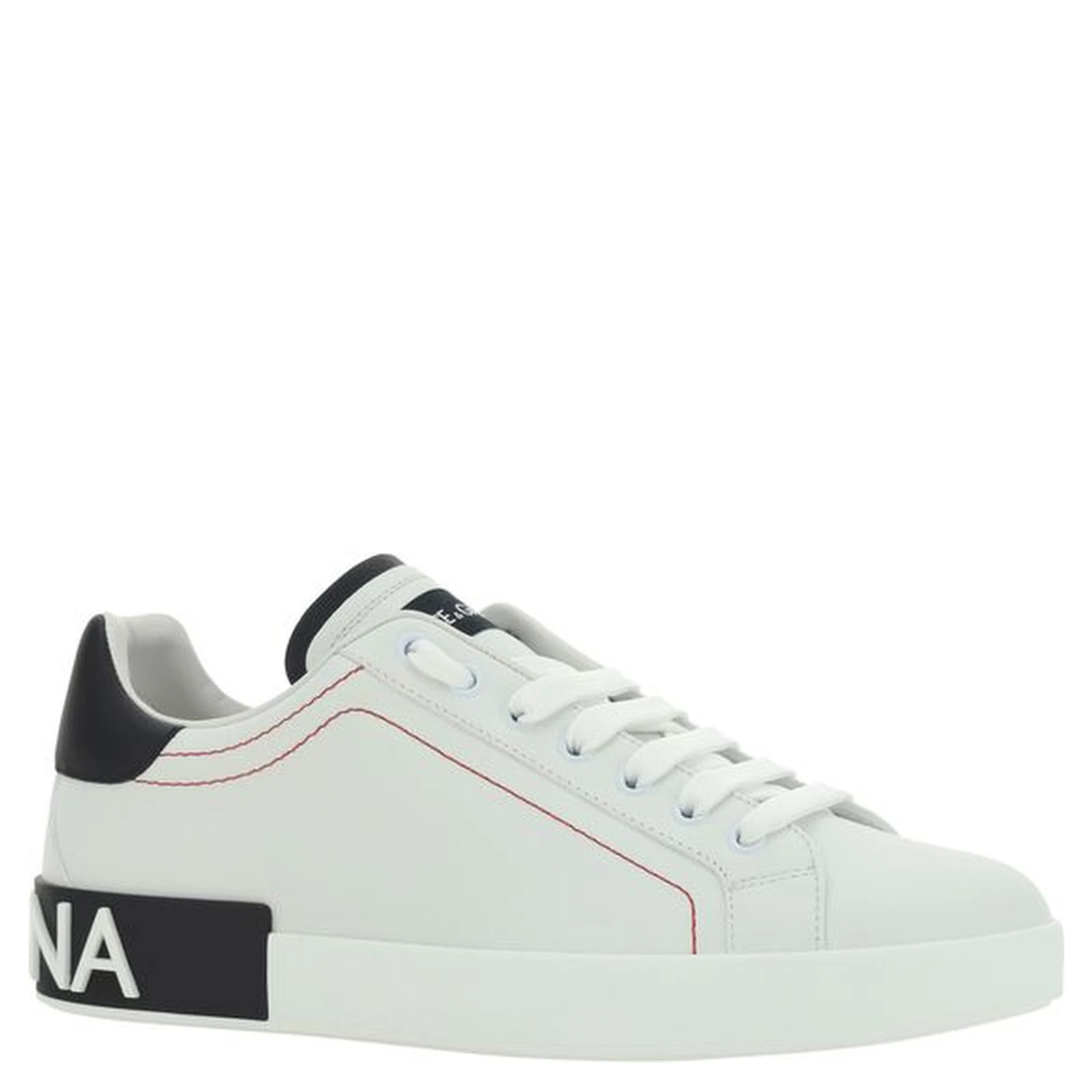 Low-top Leather Sneakers In Black