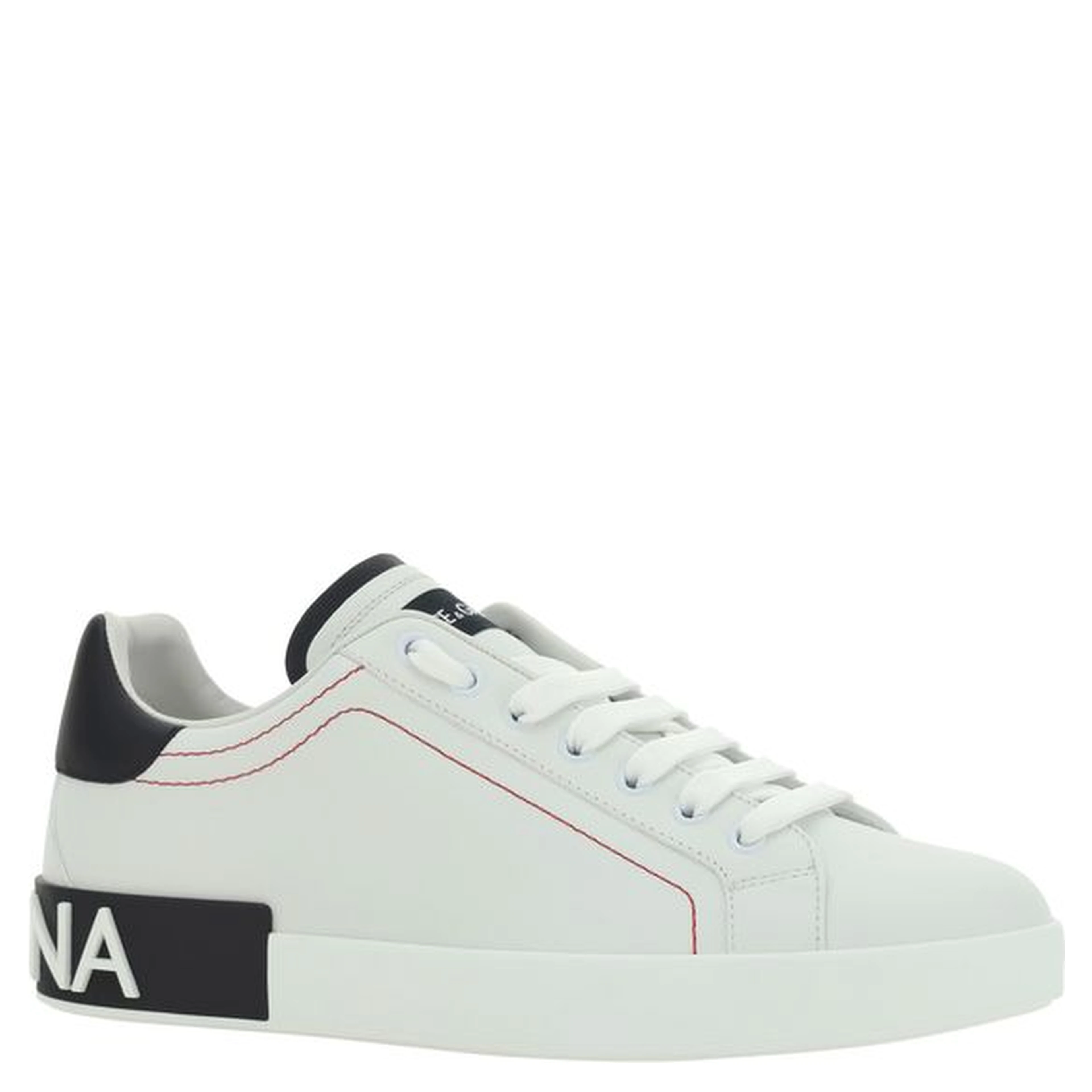 Low-top Leather Sneakers In Black