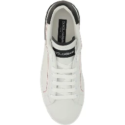 White Calf Leather Bos Taurus Low Top Sneakers