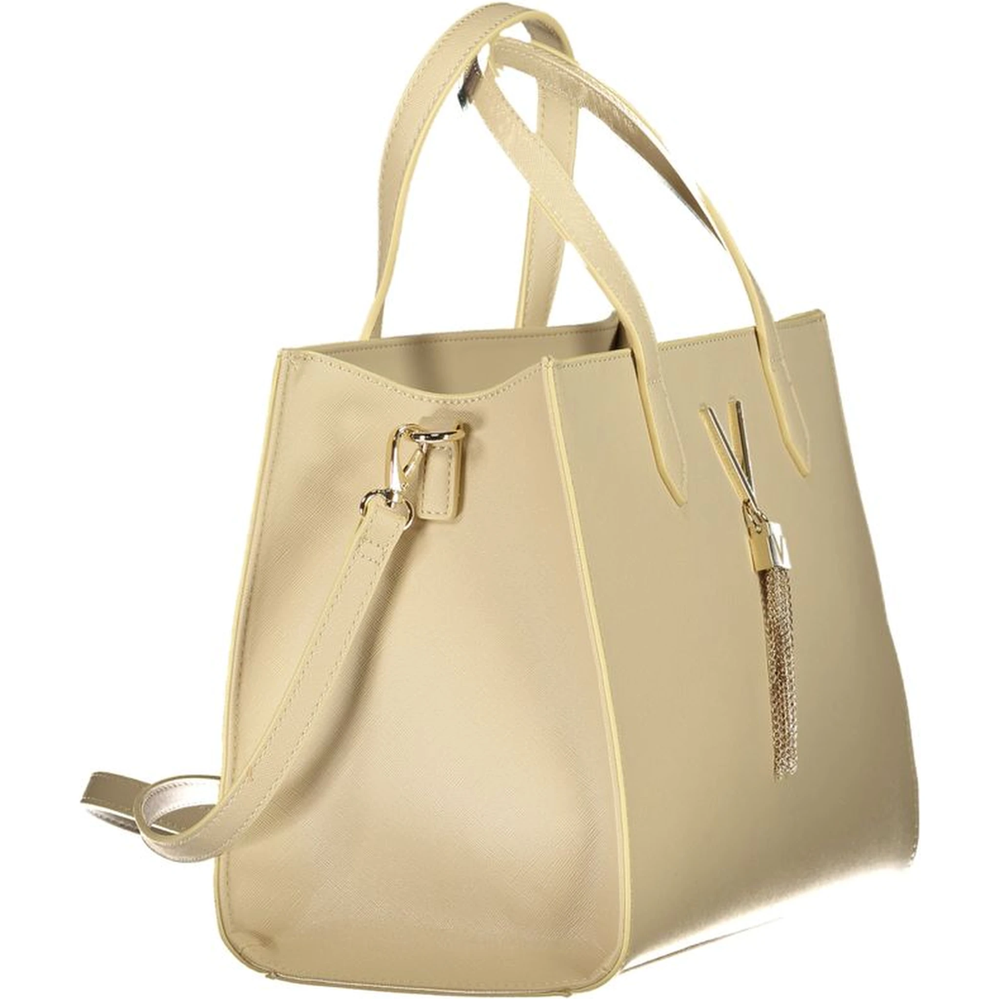 Beige Polyethylene Handbag
