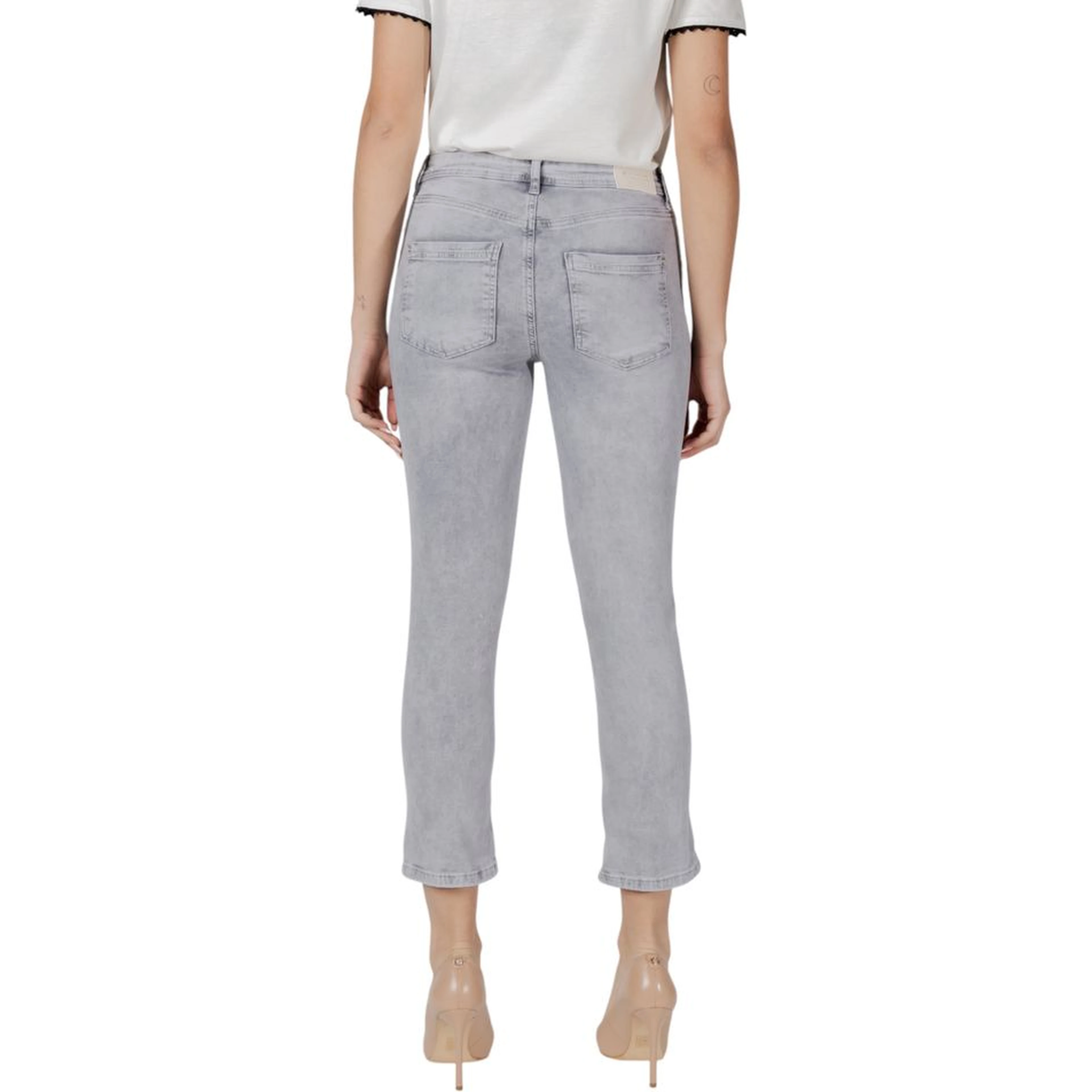 Gray Cotton Slim Fit Jean