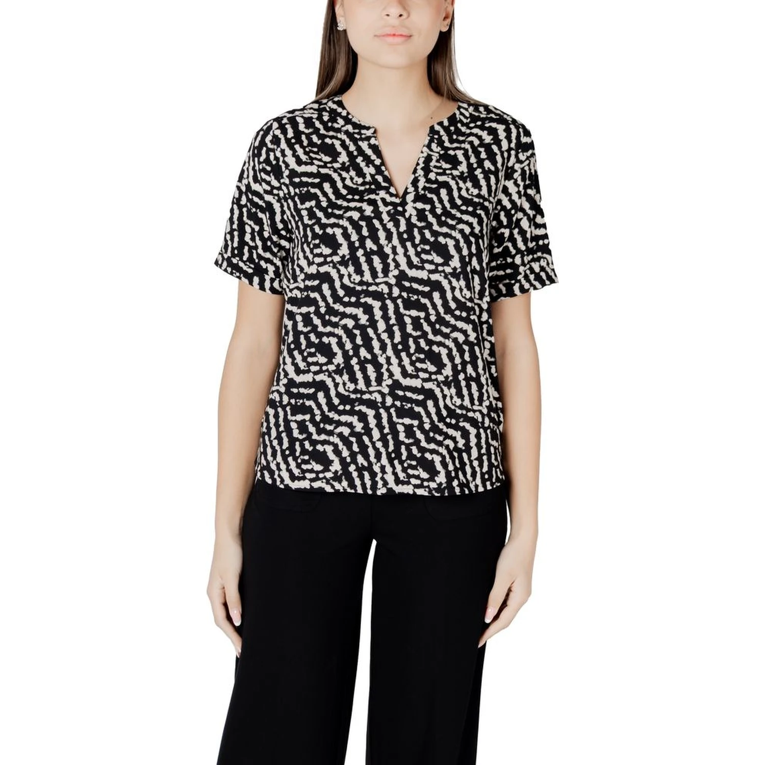 Black Viscose Blouse