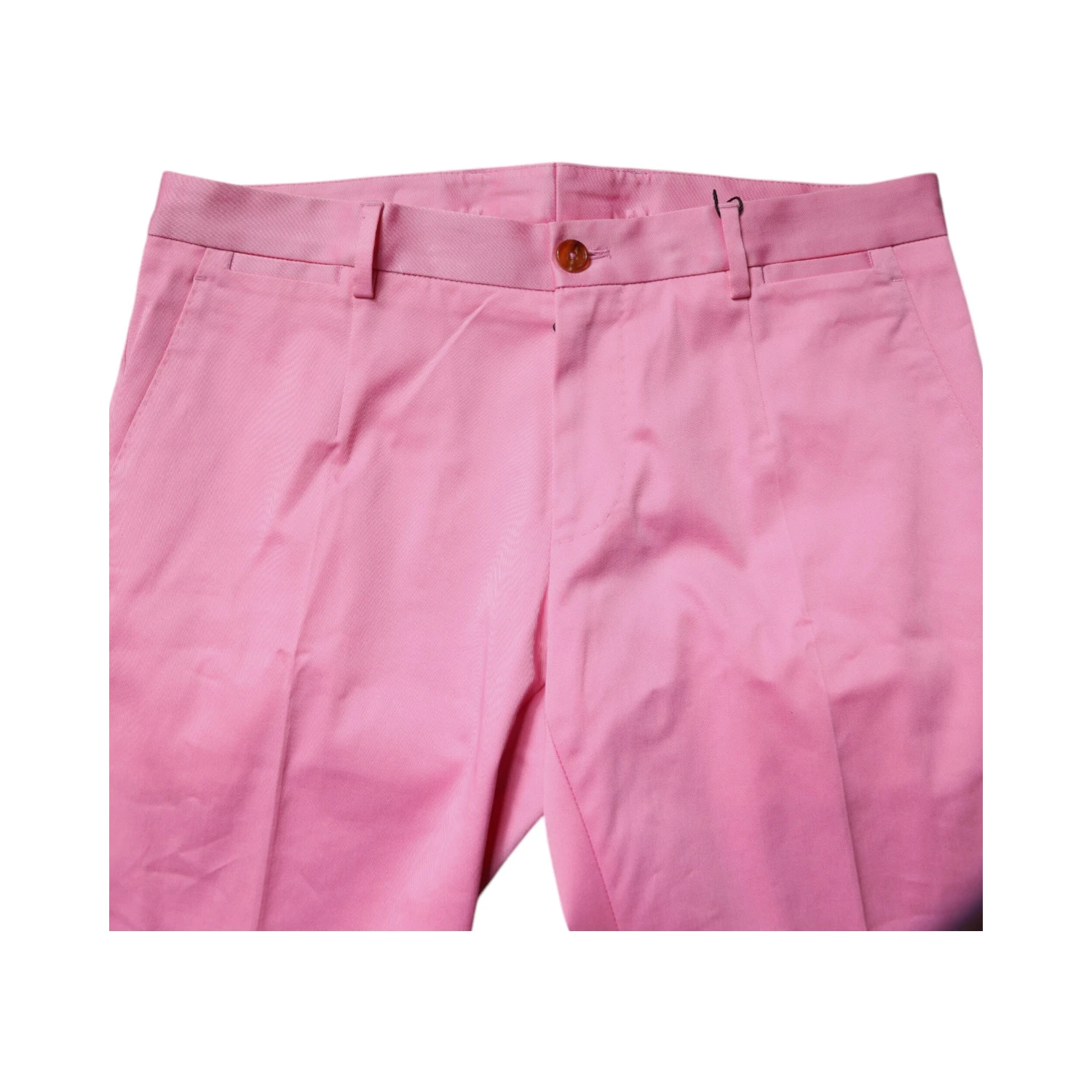 Pink Cotton Slim Fit Men Dress Formal Pants
