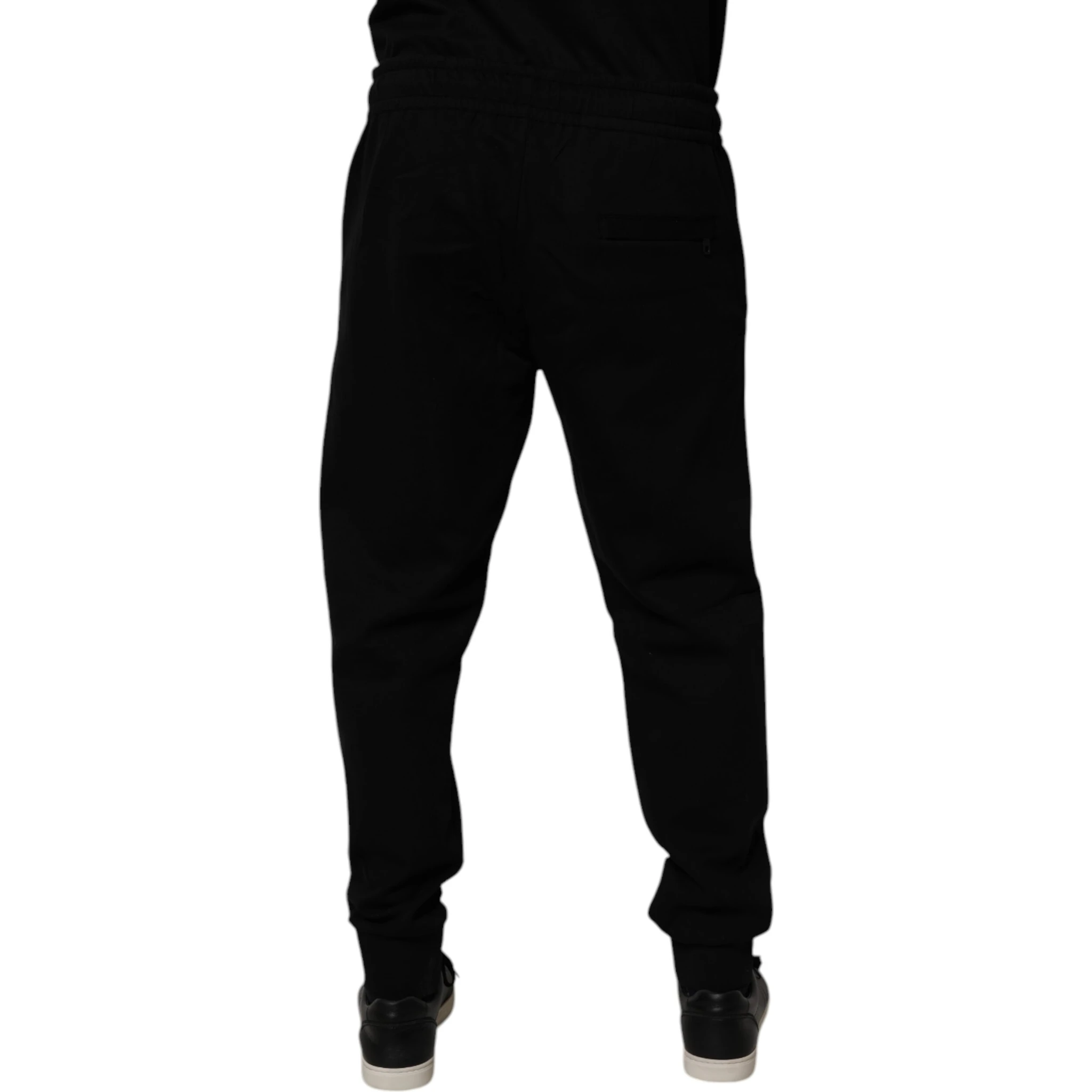Black Cotton Blend Jogger Sweatpants Pants