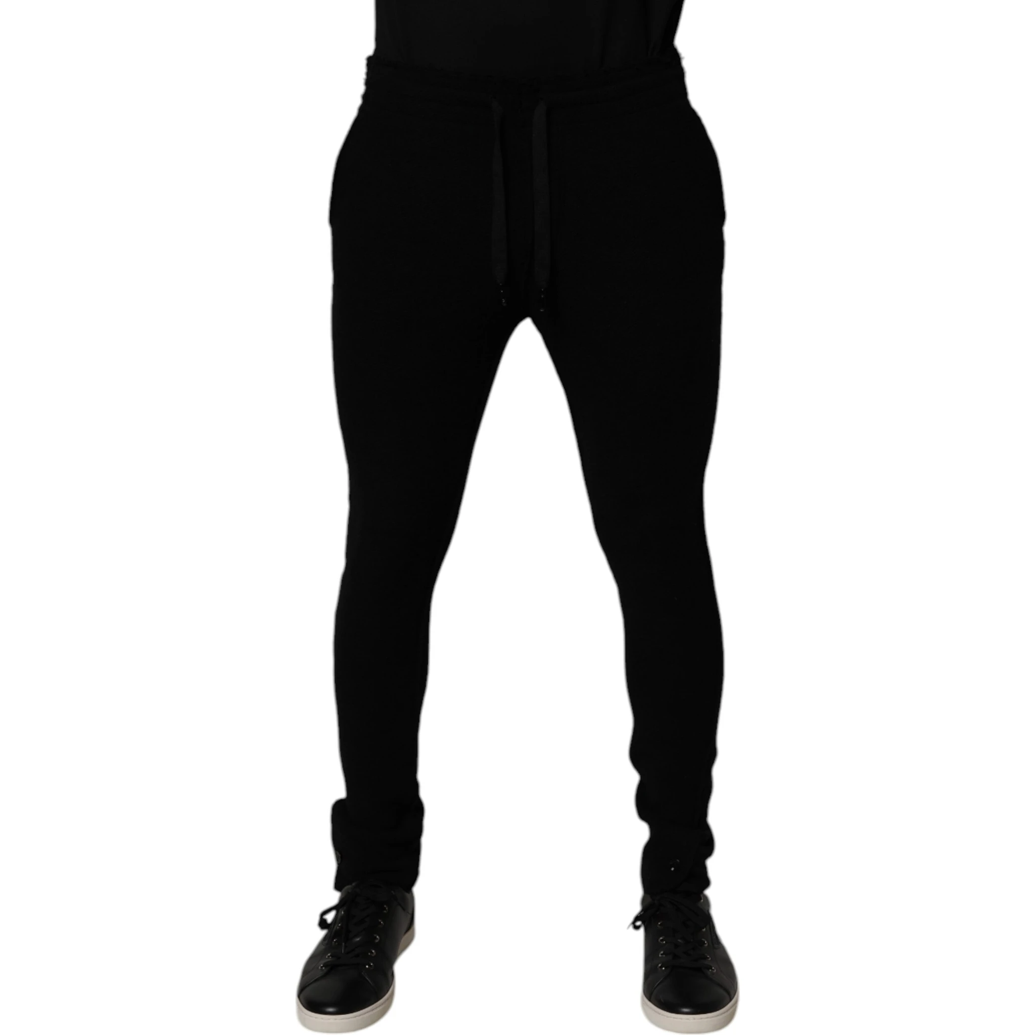 Black Cashmere Jogger Men Sweatpants Pants