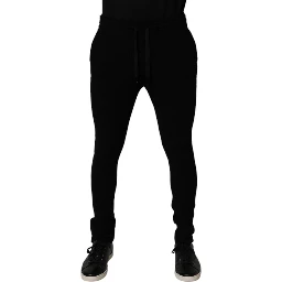 Black Cashmere Jogger Men Sweatpants Pants