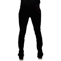 Violet Velvet Cotton Men Dress Formal Pants