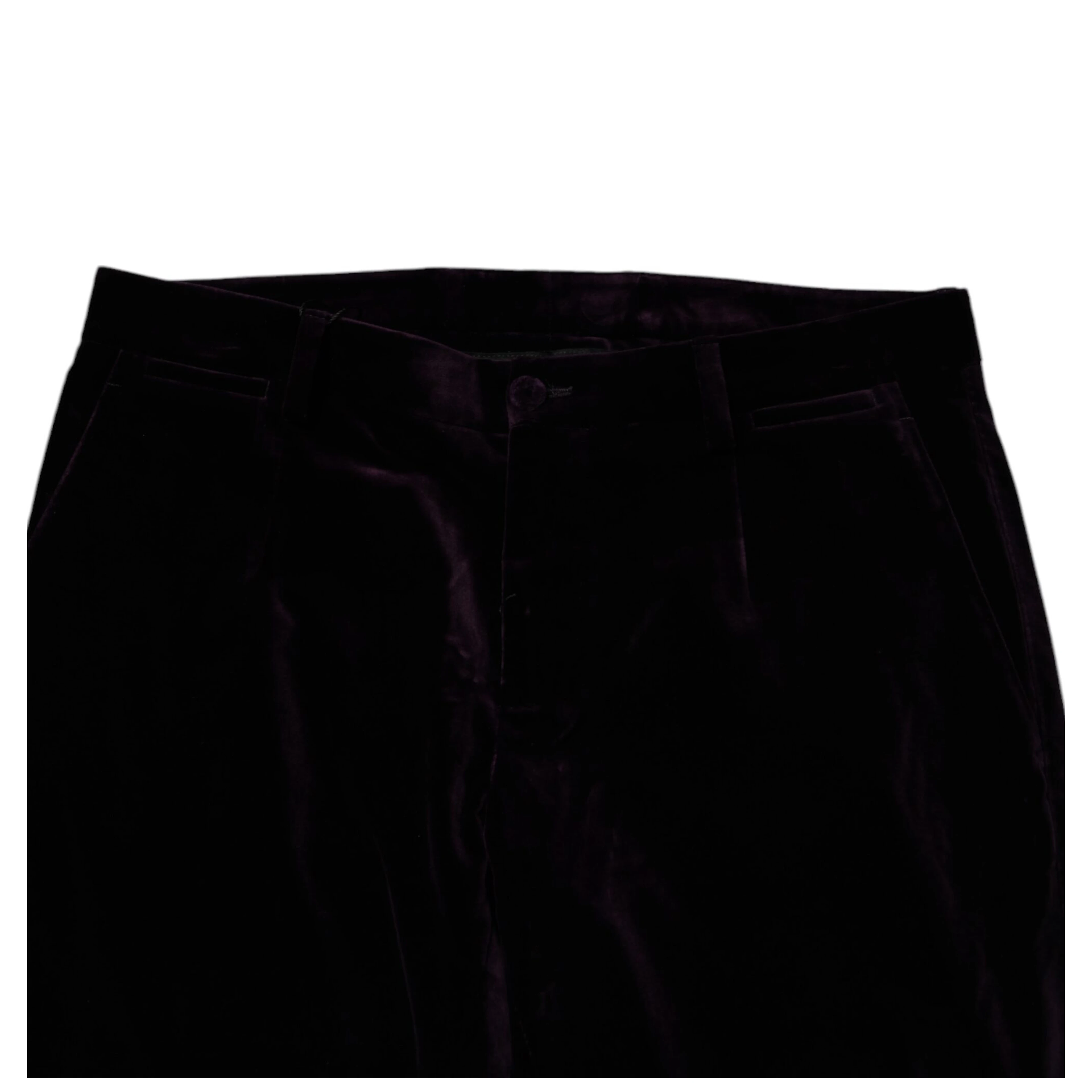 Violet Velvet Cotton Men Dress Formal Pants