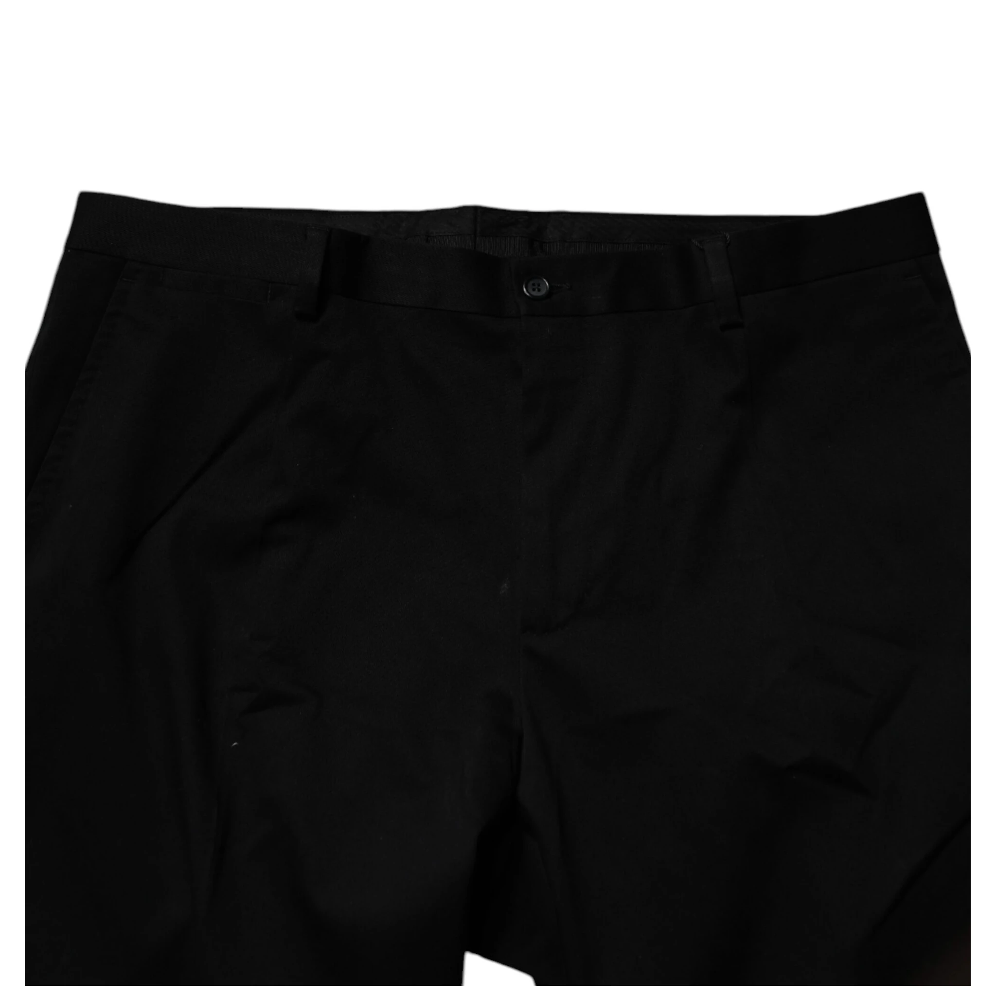 Black Cotton Men Skinny Dress Formal Pants