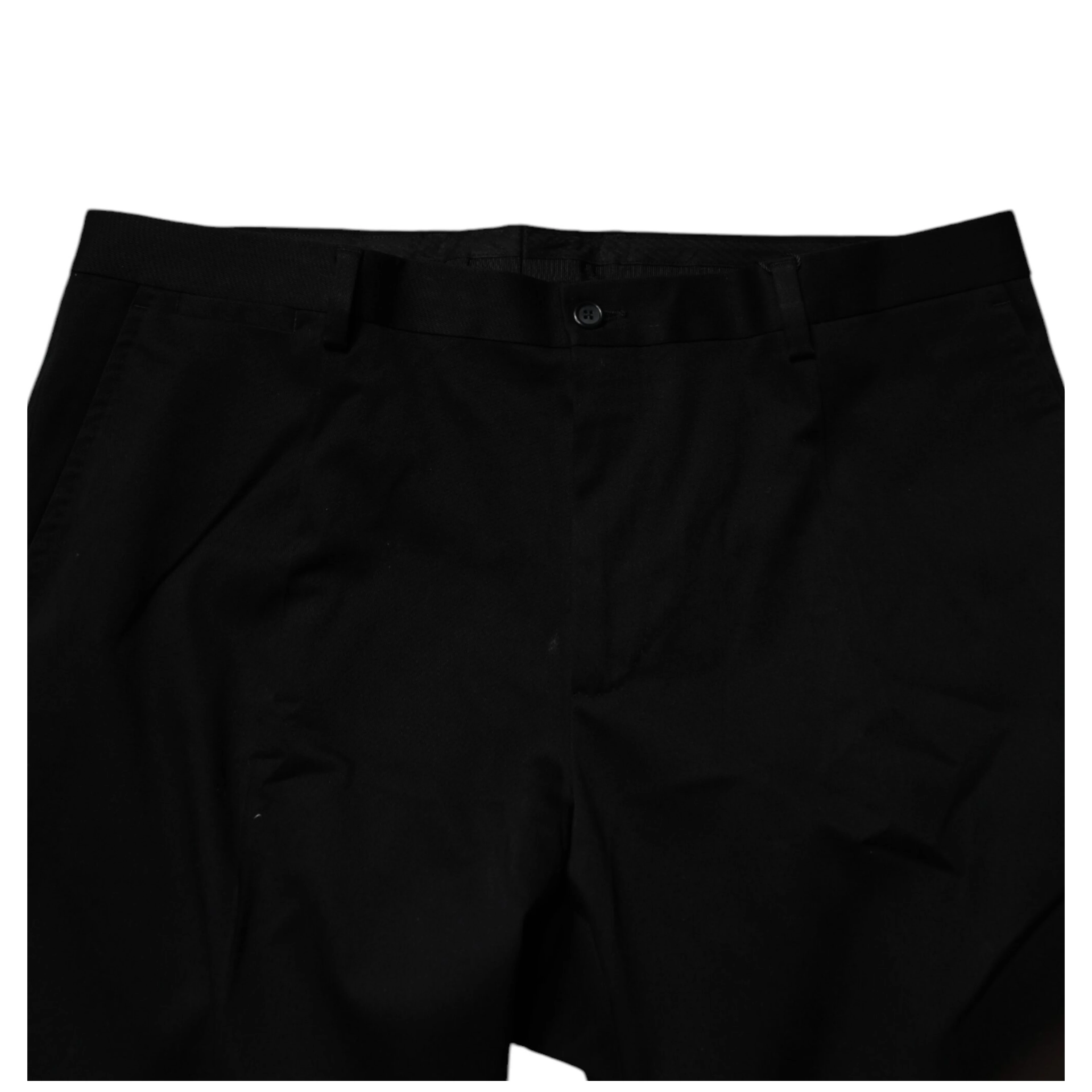 Black Cotton Men Skinny Dress Formal Pants