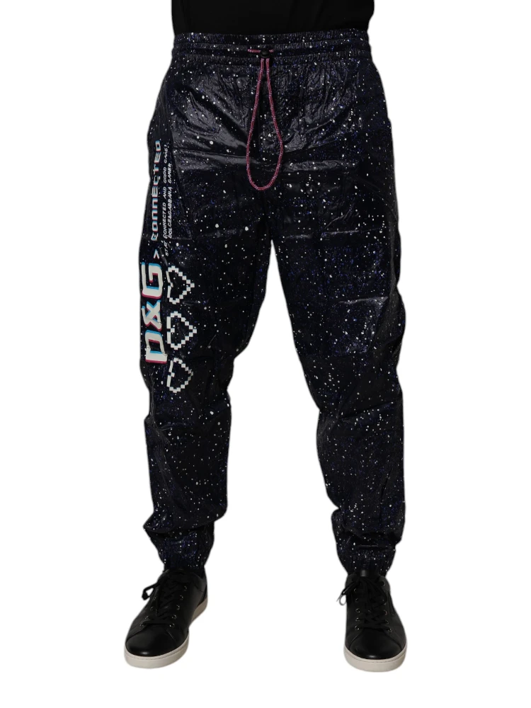 Dark Blue DG Game Print Cotton Jogger Pants alternative