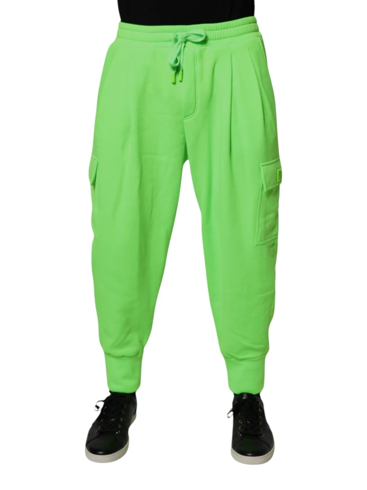Neon Green Cargo Jogger Men Sweatpants Pants alternative