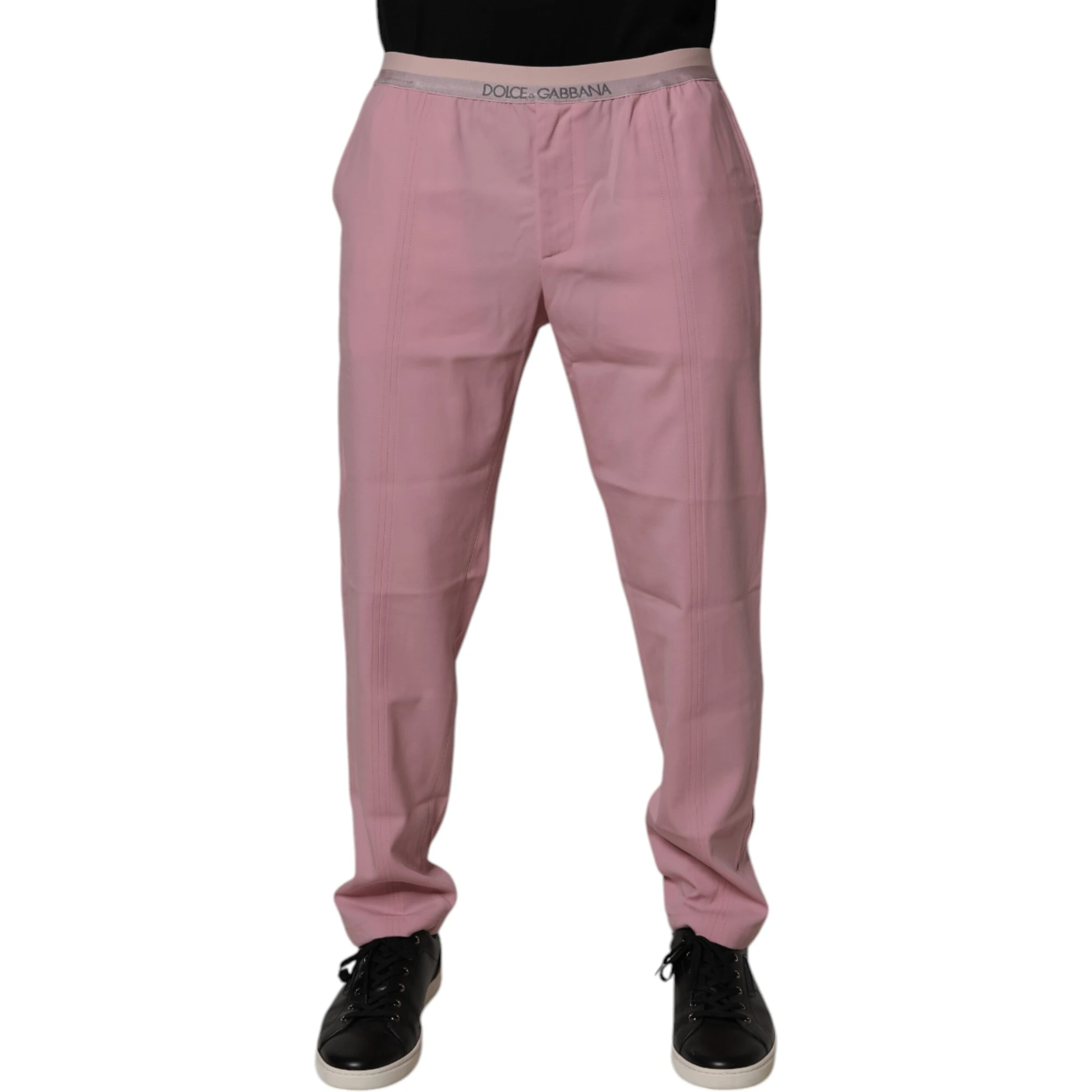 Pink Cotton Stretch Chino Pants