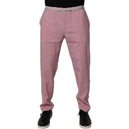 Pink Cotton Stretch Chino Pants
