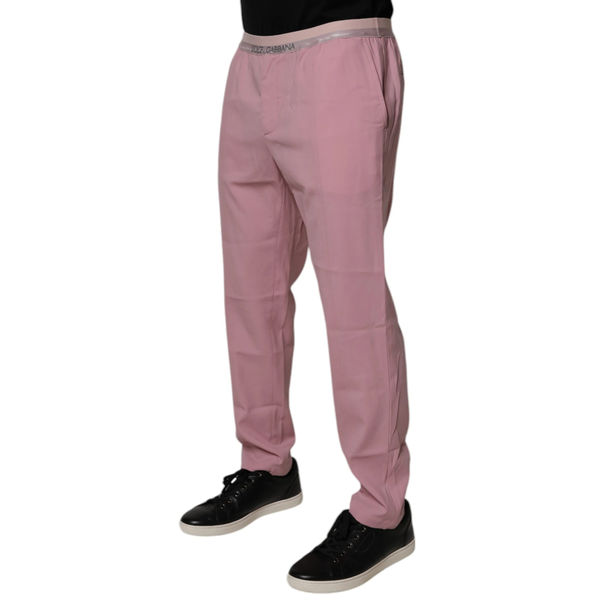 Pink Cotton Stretch Chino Pants