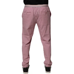 Pink Cotton Stretch Chino Pants