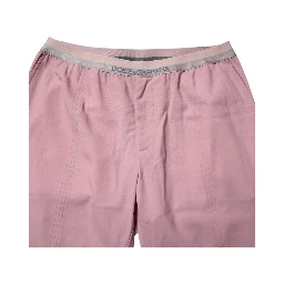 Pink Cotton Stretch Chino Pants
