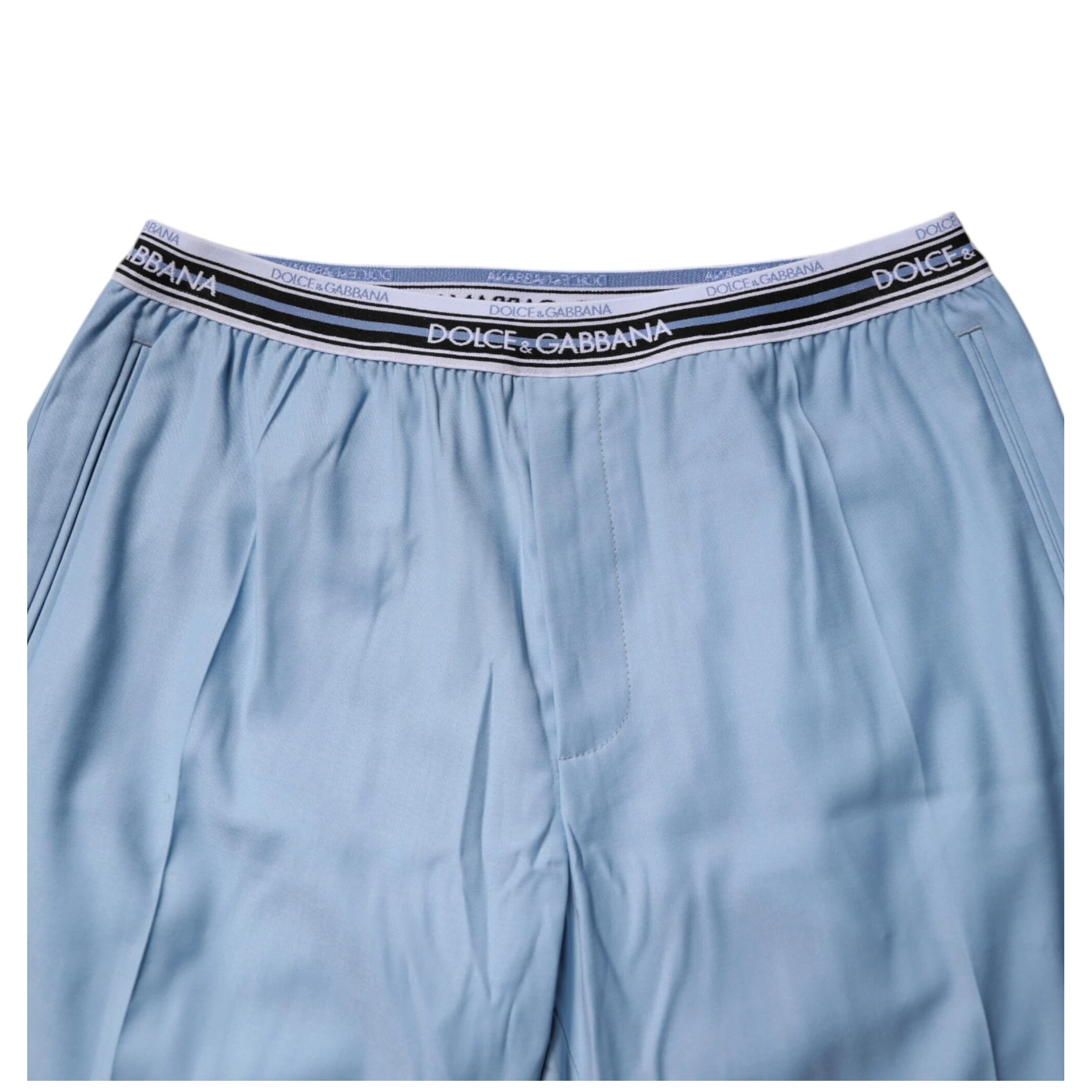 Blue Cotton Stretch Chino Pants