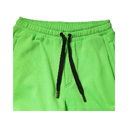 Green Patchwork Cargo Bermuda Shorts