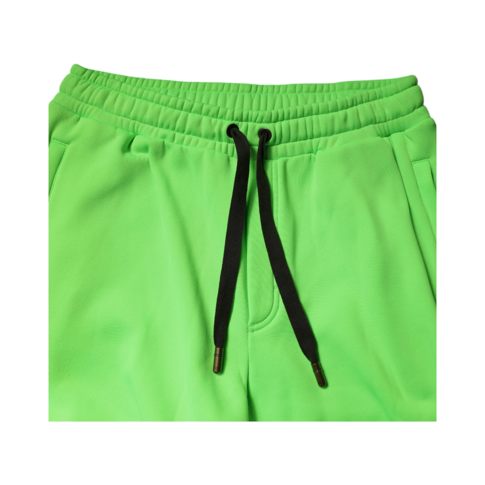 Green Patchwork Cargo Bermuda Shorts