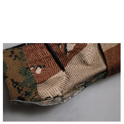 Green Patchwork Cargo Bermuda Shorts