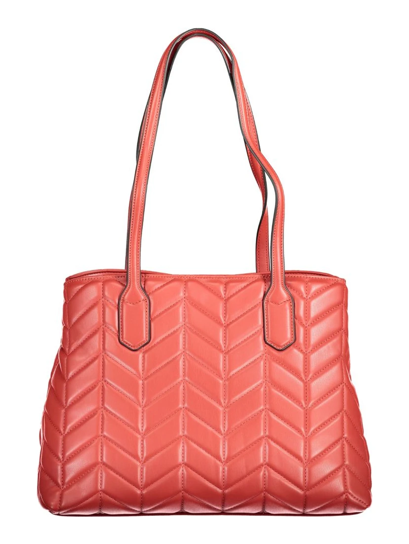 Red Polyethylene Women Handbag