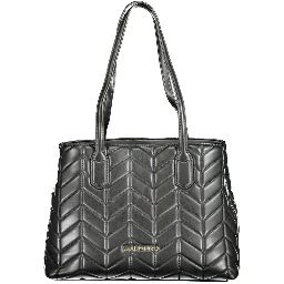 Petal Relove Recycle Quilted Chevron Nero Shopper Bag S In Bke
