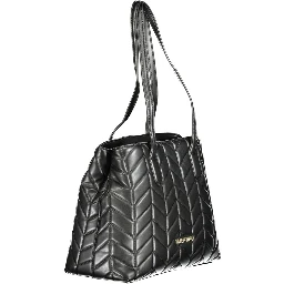 Petal Relove Recycle Quilted Chevron Nero Shopper Bag S In Bke