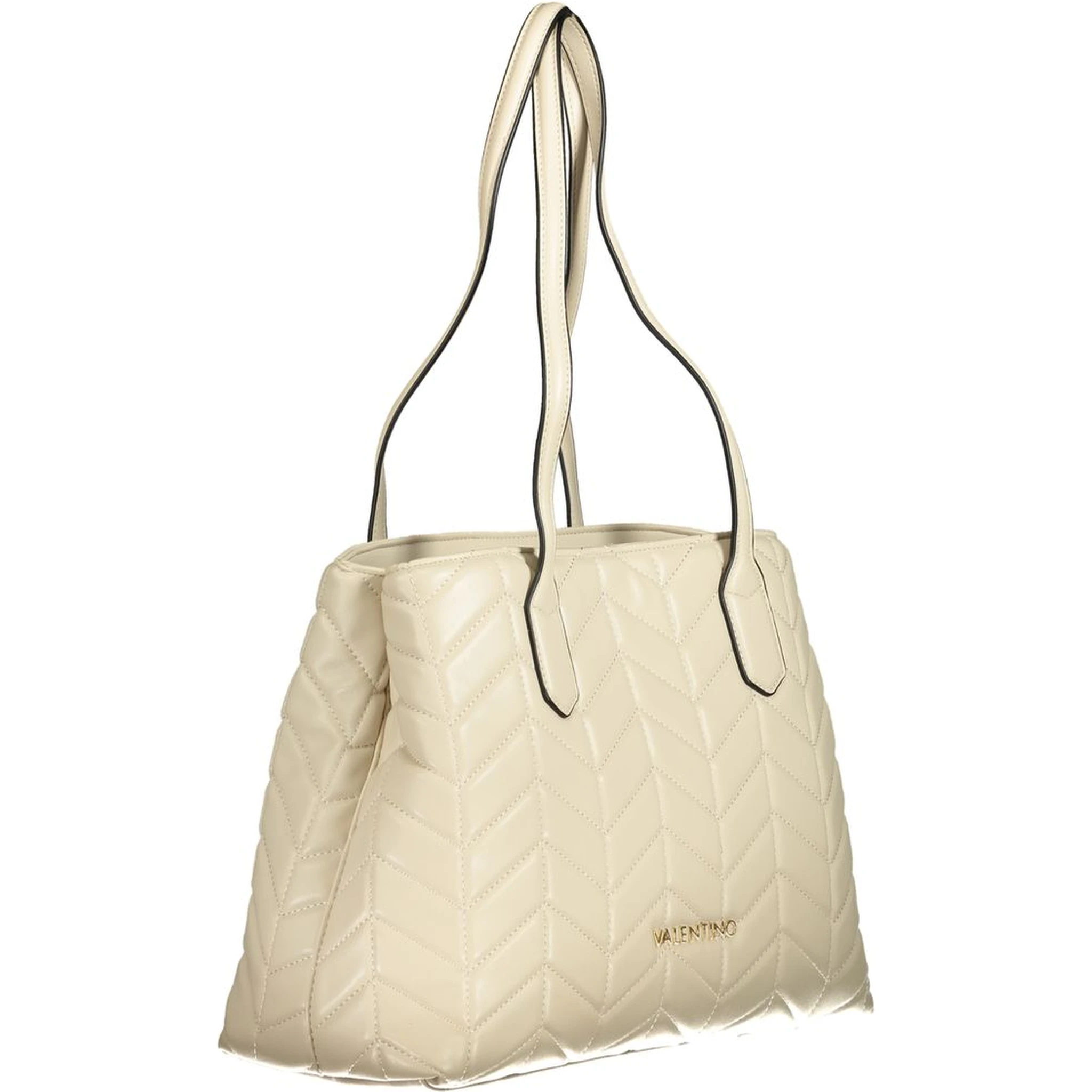 Beige Polyethylene Handbag